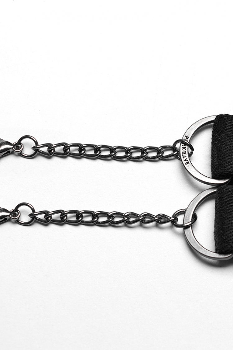 Skull Print Riveted Military Steampunk Choker