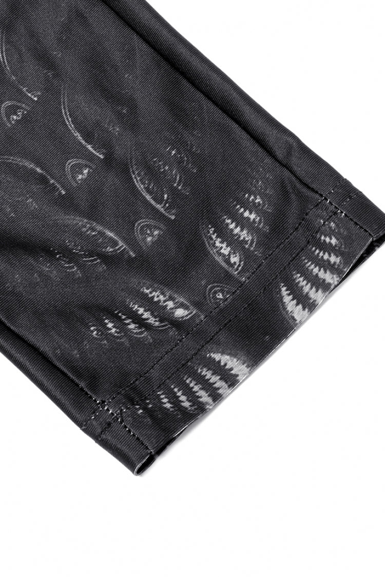 Skull Print Sheer Slim Gothic Leggings