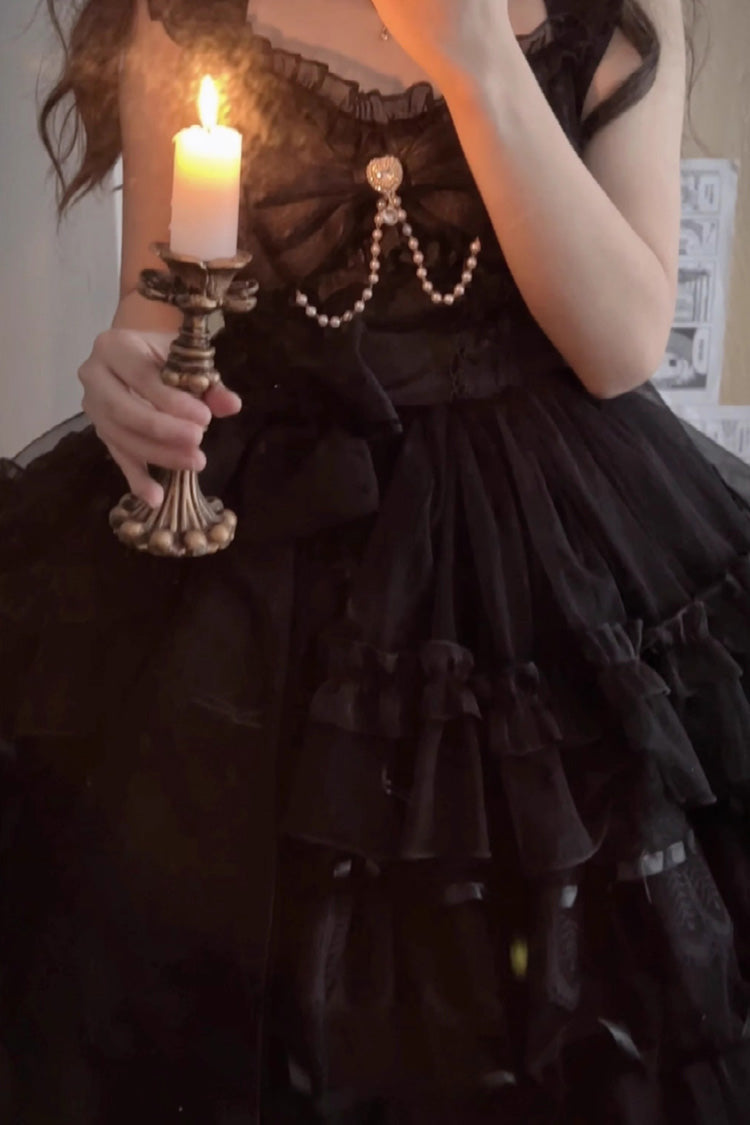 Multi-Layer Ruffle Hanayome Sweet Lolita JSK Dress, Two Color Options