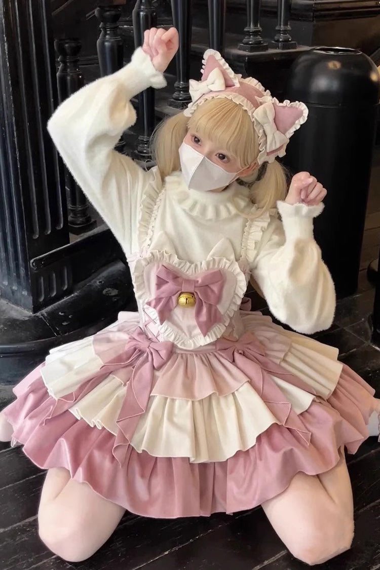 Blush Gradient Ruffle Bow Princess Lolita Dress