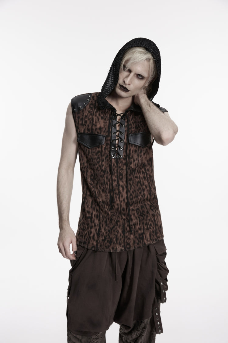Punk T-Shirt with Lace-Up and Mesh
