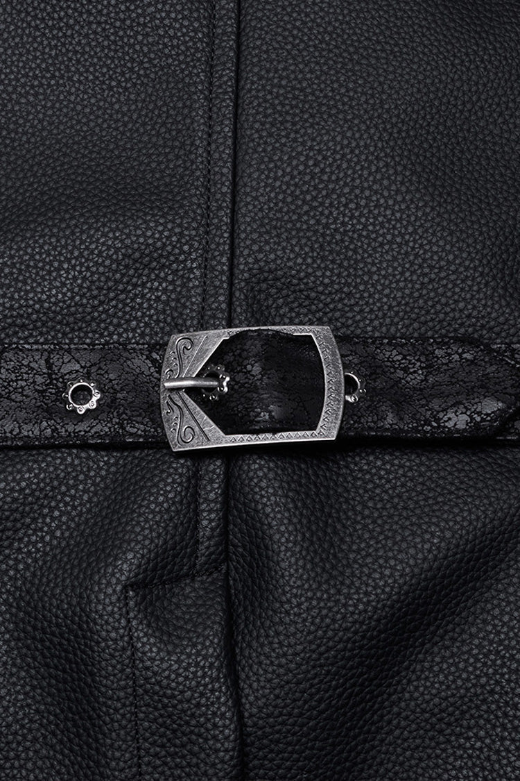 Men's Gothic Vest with Buckle and Rivet Accents