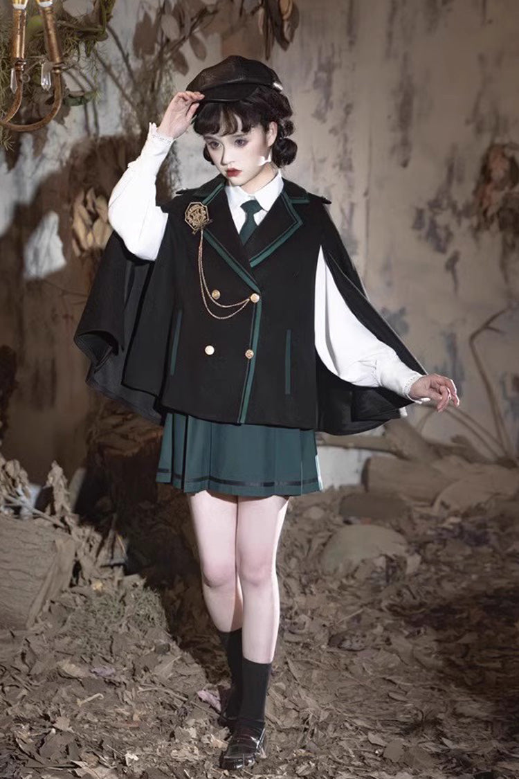 Magic Academy Lapel Collar Vintage College Lolita Skirt Set