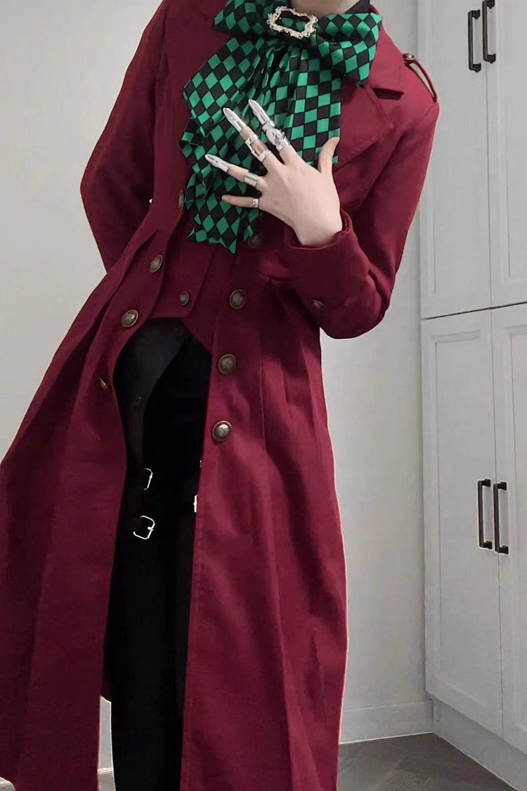 Slim Gothic Trench Coat with Long Sleeves - Paranoid's Punishment, 2 Shades