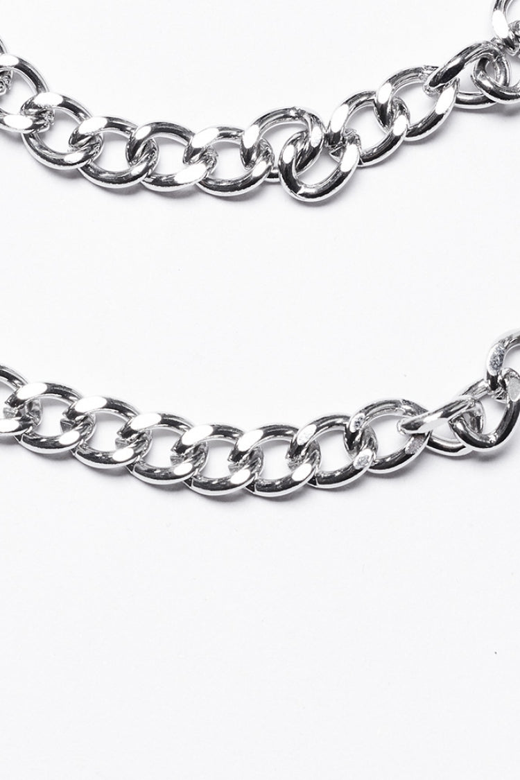 Punk Studded Metal Chain Belt for Women