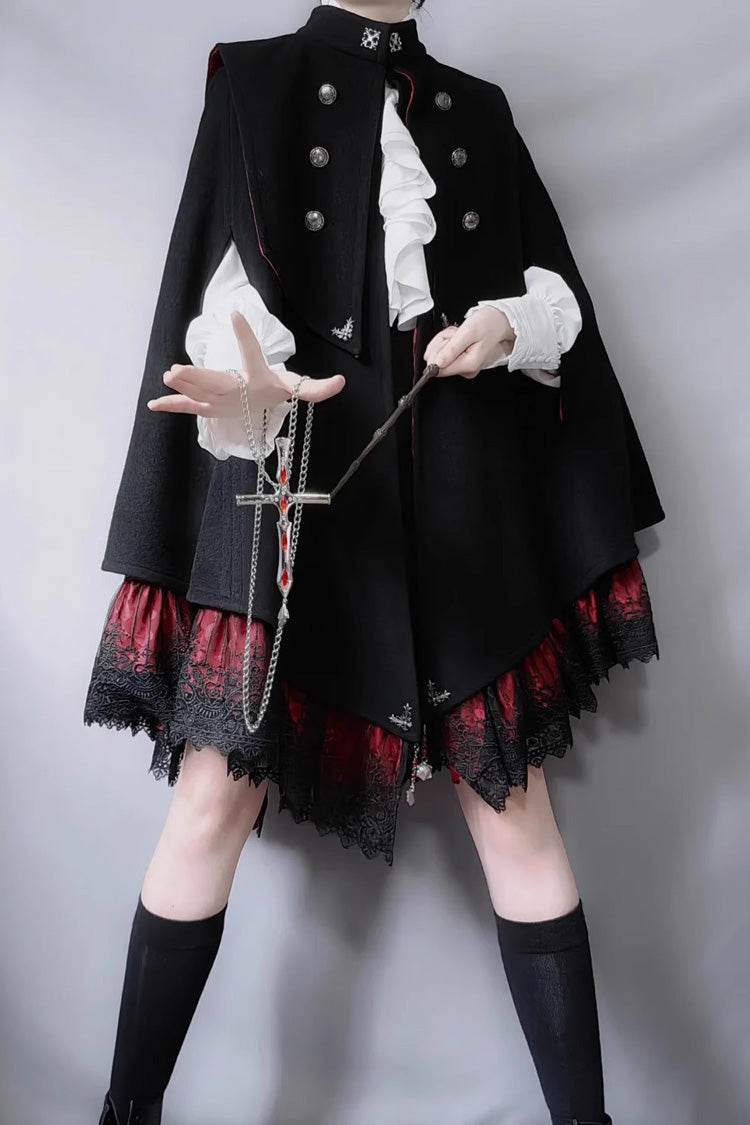 Gothic Prince Double-Breasted Ouji Cloak Coat, 3 Colorways