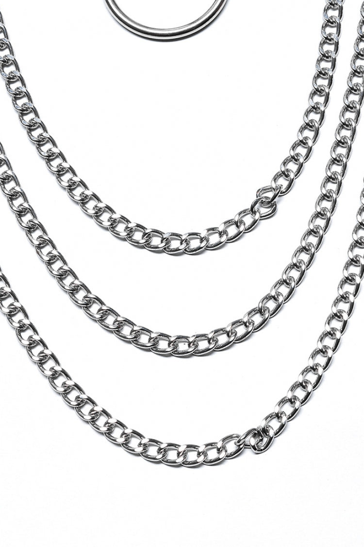 Reptile Texture Faux Leather Riveted Steampunk Choker