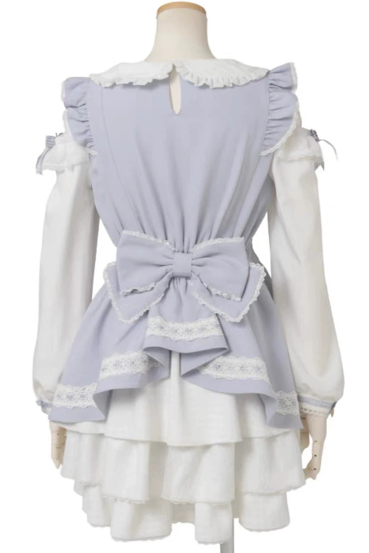 Off-Shoulder Ruffle Bow Dress & Shorts - Jirai Kei Set