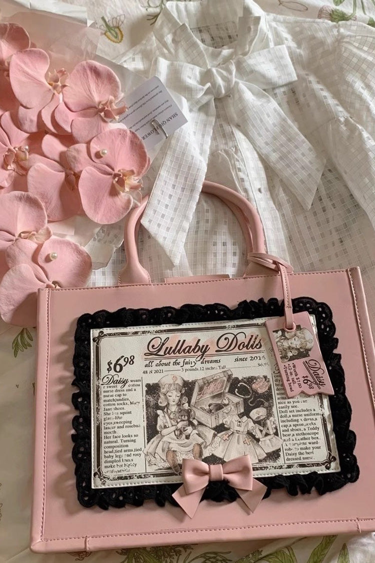 Antique Doll Print Lolita Handbag