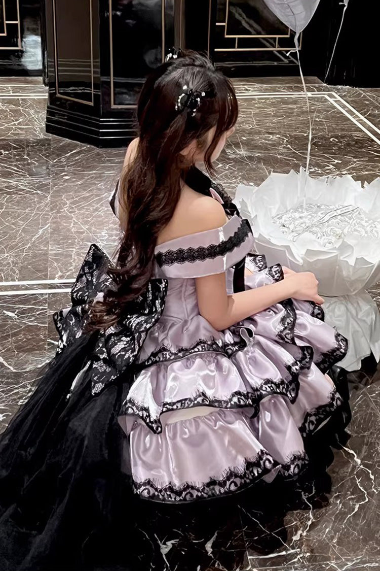 Violet Heart Love Poems Sleeveless Triple Ruffled Lace-Up JSK