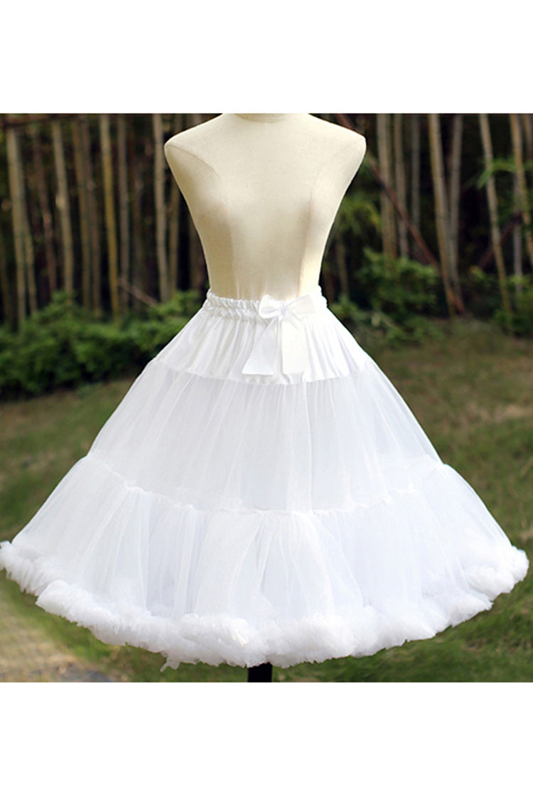 White Cotton Super Fluffy Soft Candy Sweet Petticoat Skirt