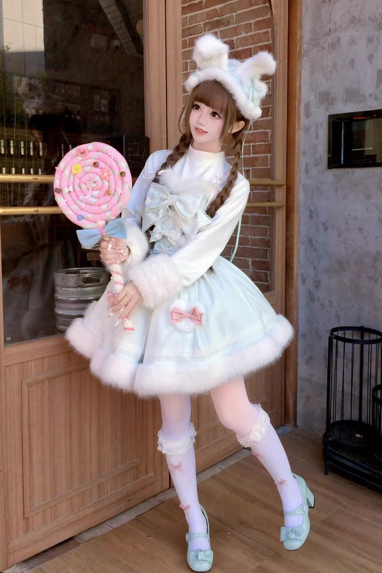 Furry Bow Sweet Lolita Dress