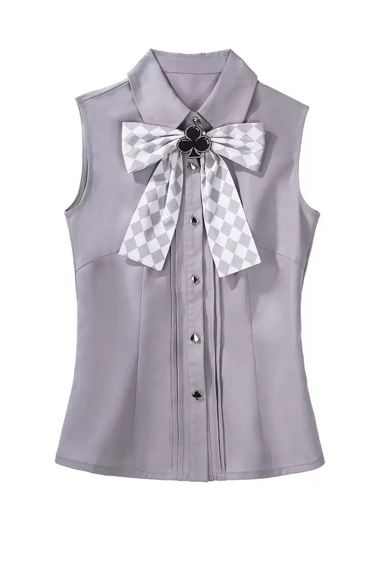 Black/Purple Printed Ruffled Sweet Classic Skirt Set - Magic Troupe