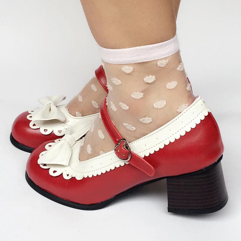 Lolita Made White Shoes SP168070 Hit Wine Custom