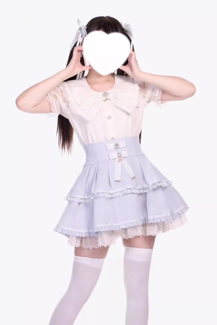Fruit Candy Ruffle Bowknot Lace Skirt in 5 Colors