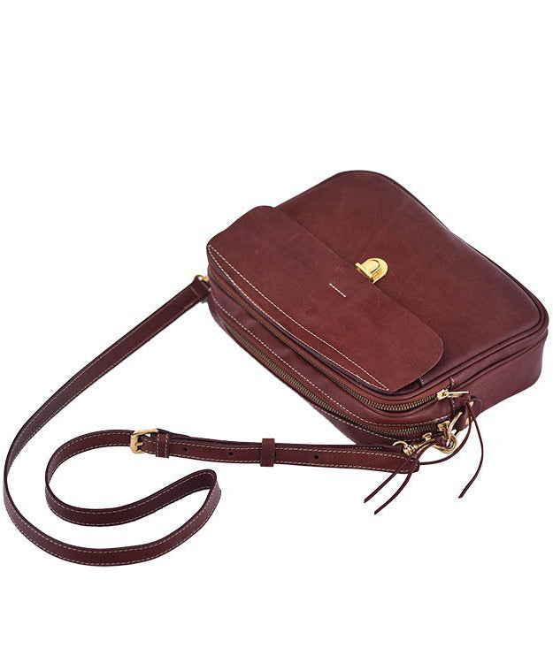 Art Versatile Leather Orange Durable Cross-body Bag