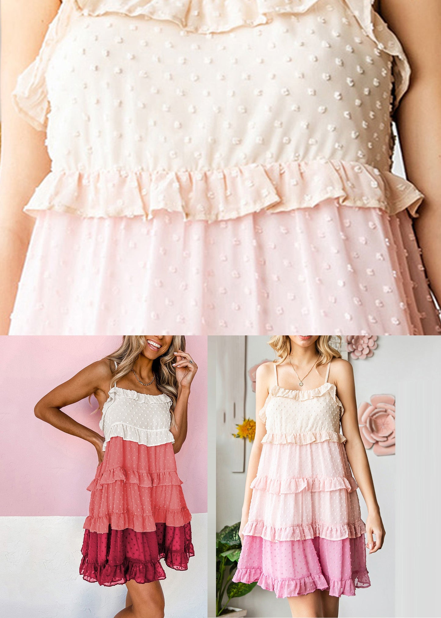 Spaghetti Chiffon Sleeveless Dresses Slash Cute Neck Mid Strap Pink