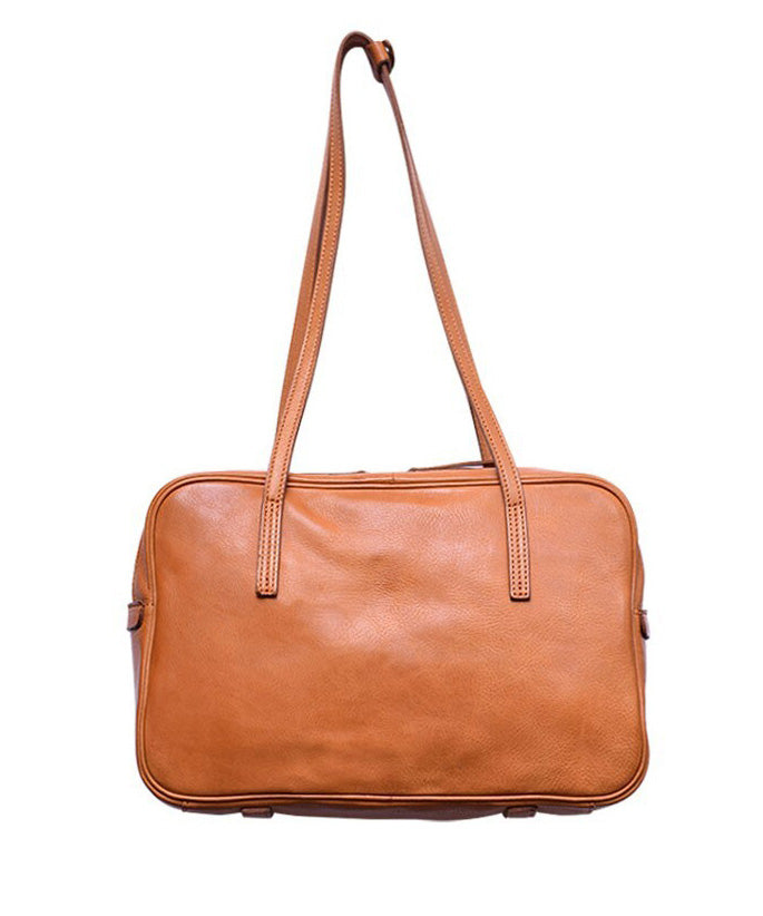 Shoulder Orange Elegant Leather Durable Square Bags