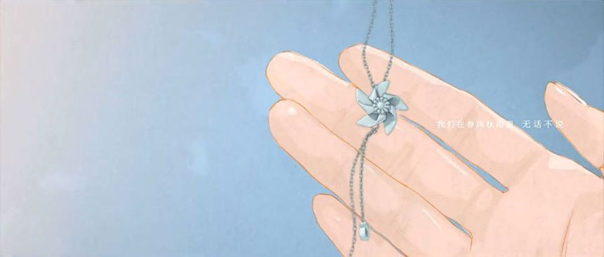 Pendant Necklace Sterling Windmill Silver 925 Rhinestone