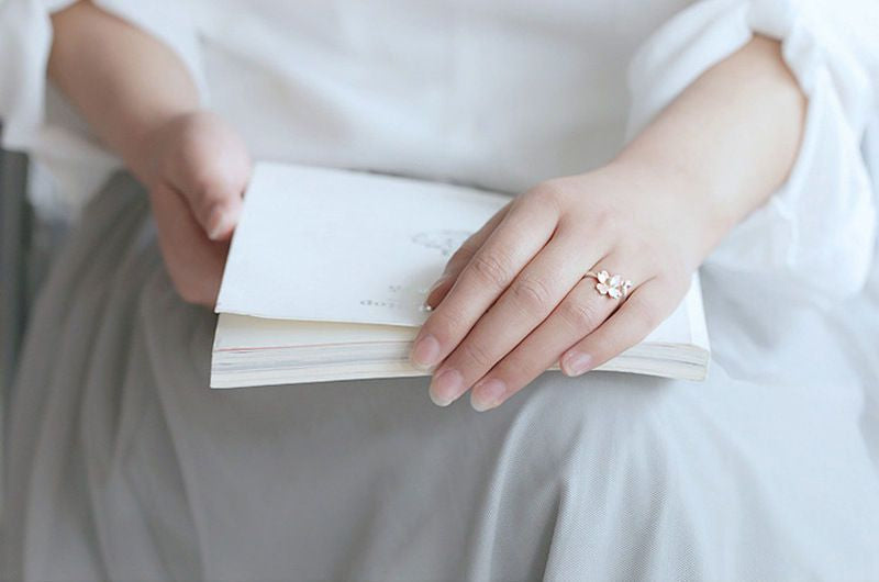 Silver Floral Ring 925 Open Sterling