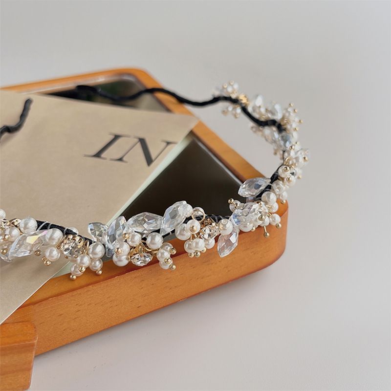 Crystal Headband Pearl Faux