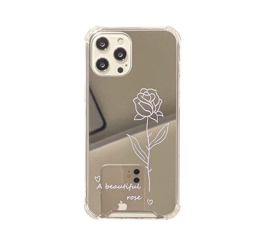 Case Phone Flower Mirrored