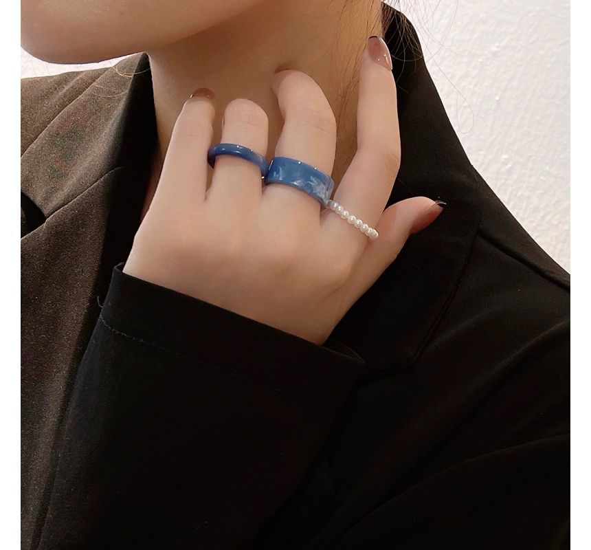 Resin Pearl 3: Ring Faux Set + Of
