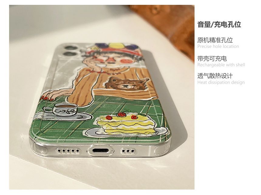 Cartoon Case Transparent Phone