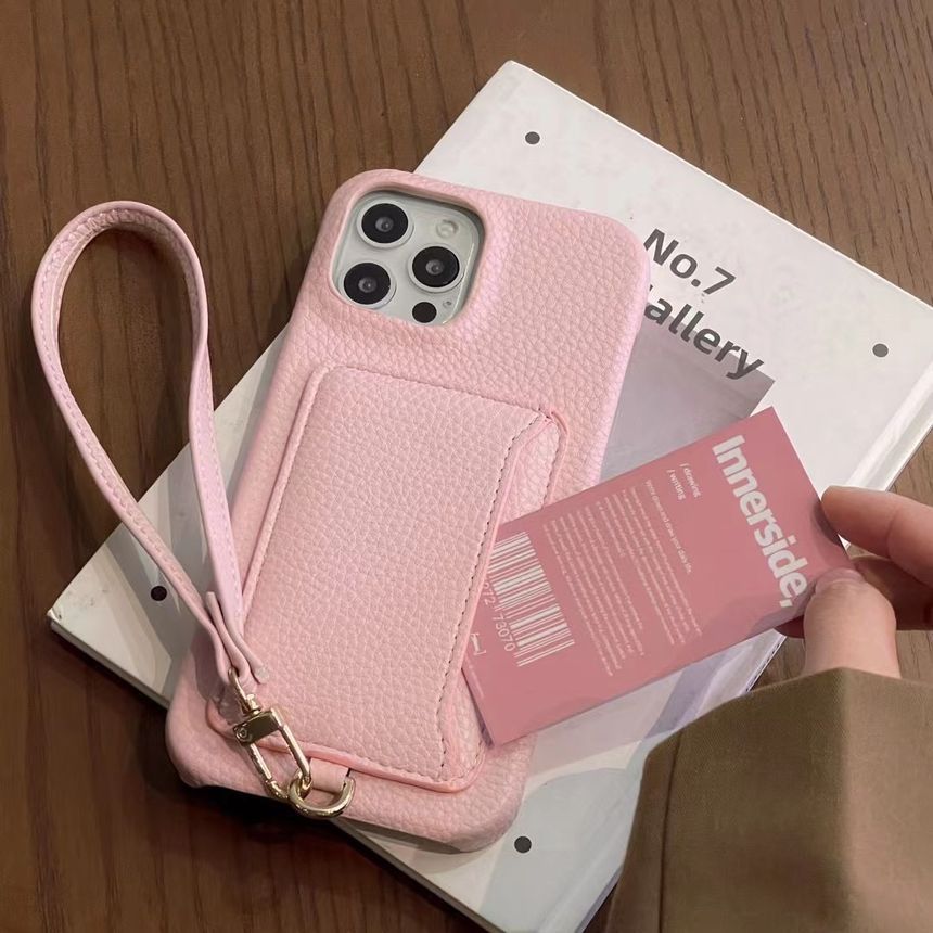 Phone Holder Leather Case Faux Card