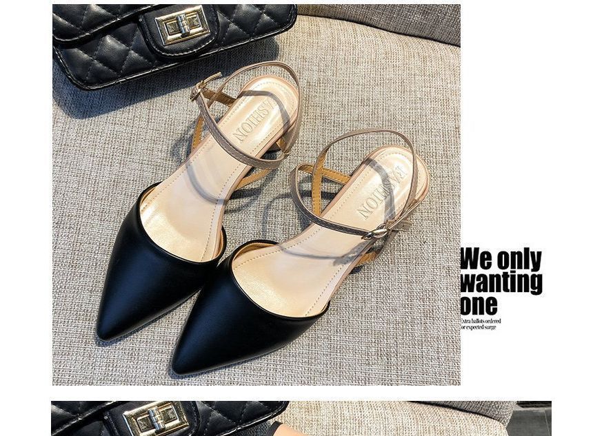 Slingback Chunky Heel Sandals