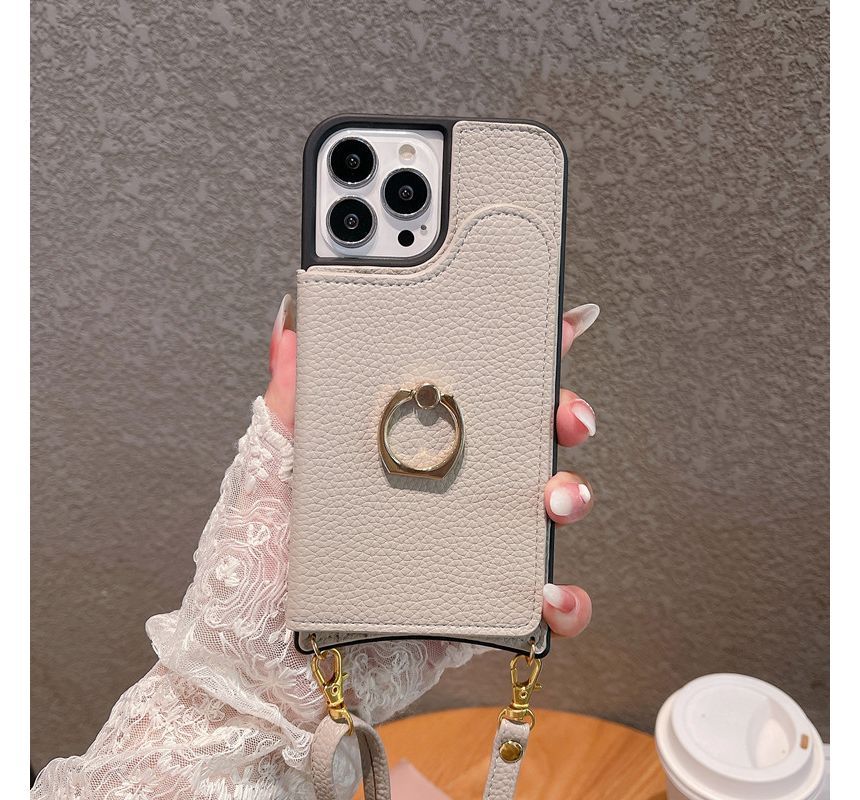 Leather Card Faux Case Phone Holder