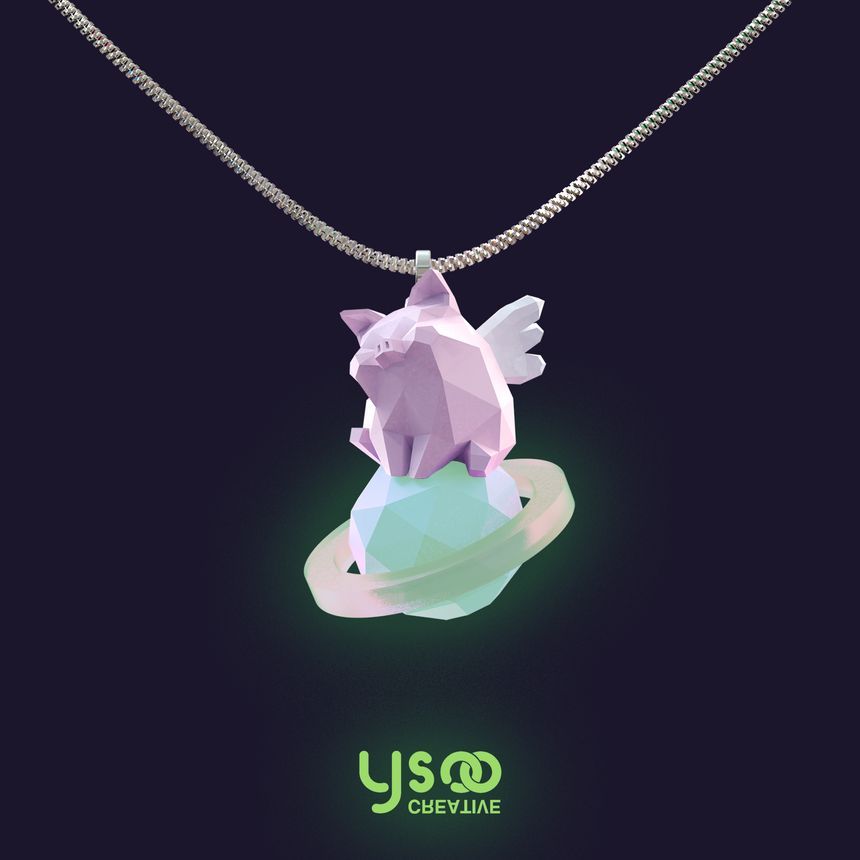 Pig Necklace Planet