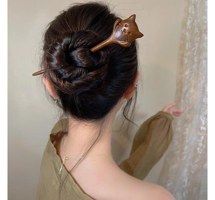Wooden (Various Stick Designs) Hair Cat