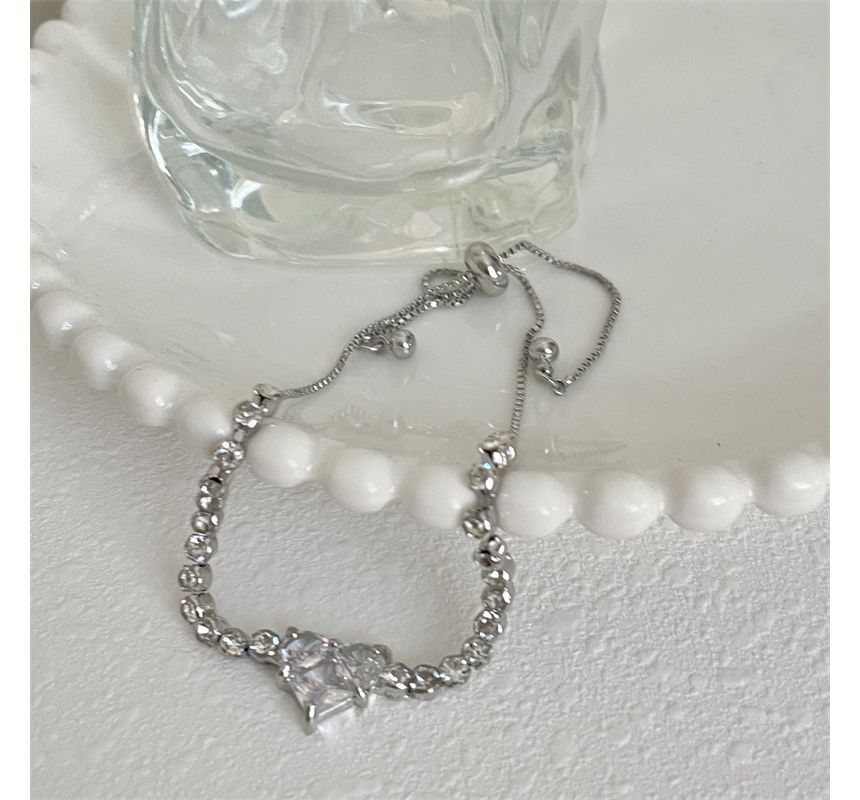 Bracelet Heart Rhinestone