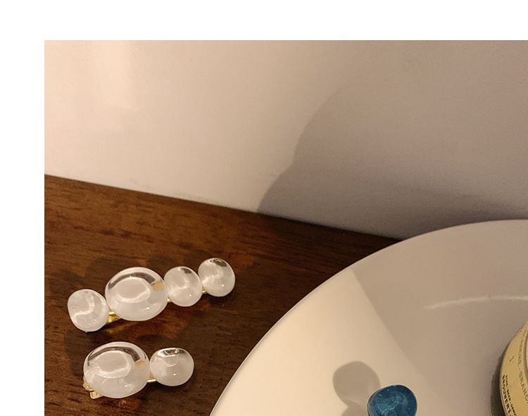 Bead Acrylic (Various Designs) Hair Set of Clip 2: