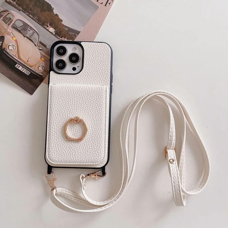 Leather Card Phone Case Holder Faux