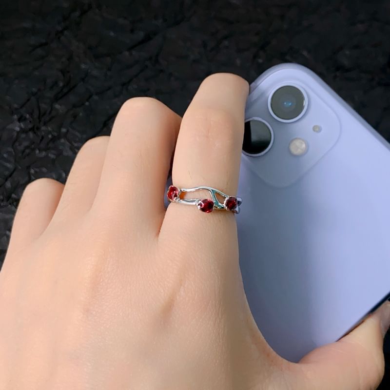 Open Gemstone Irregular Ring