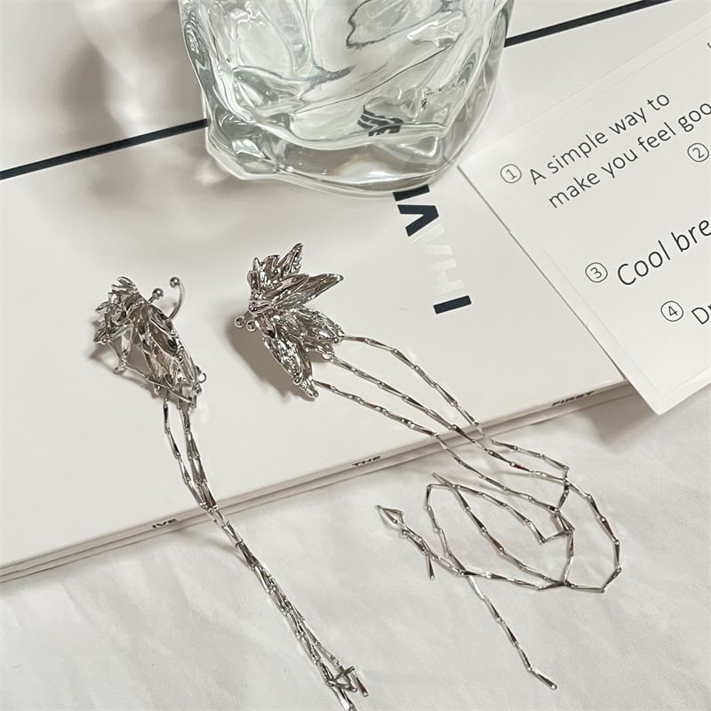 Butterfly Alloy Threader Earring Cuff