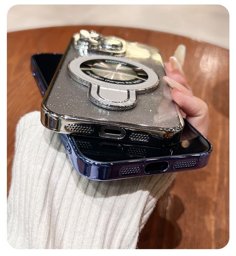 Phone Stand Ring Case Glitter