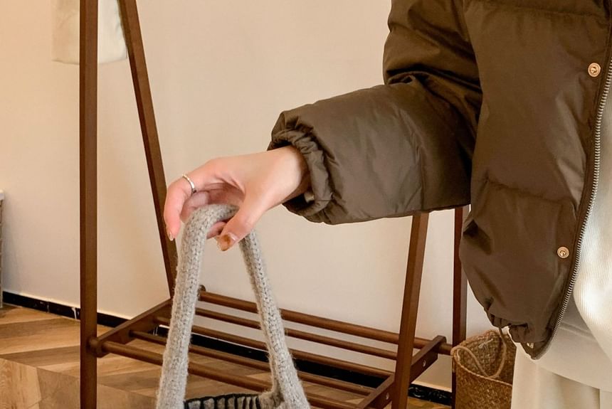 Stitch Bag Knit Tote Contrast