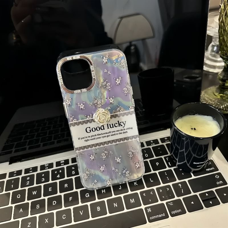 Phone Case Lettering Floral