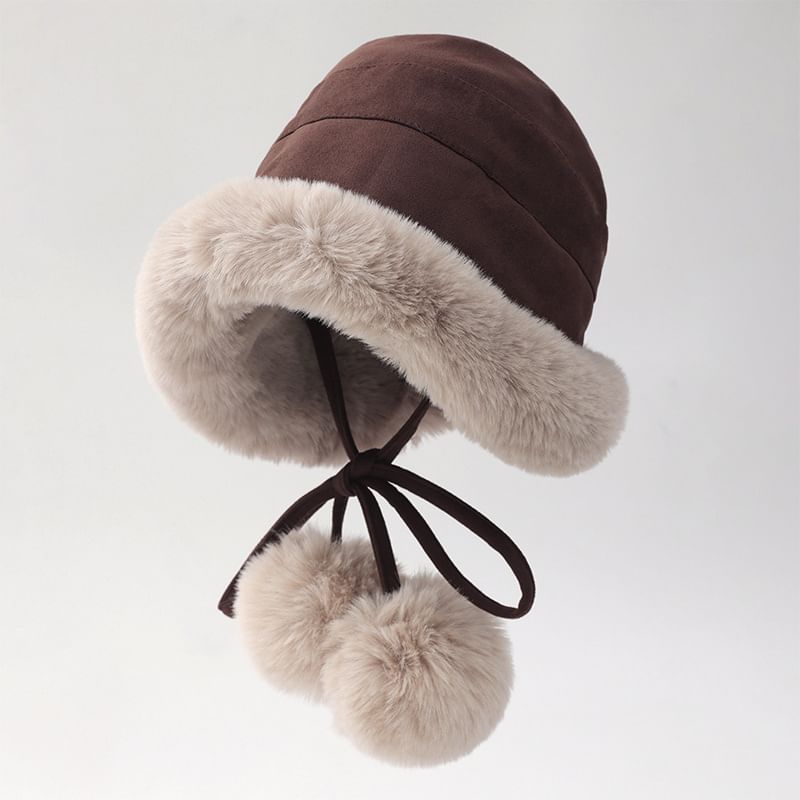 Trim Hat Bucket Fluffy