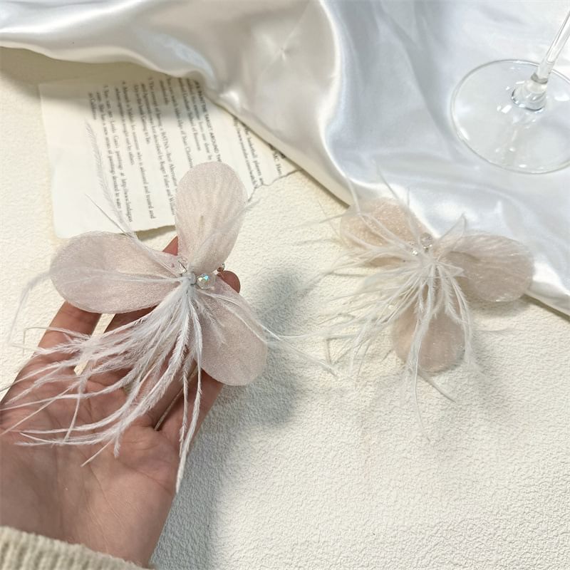 Floral Drop Earring Fringed