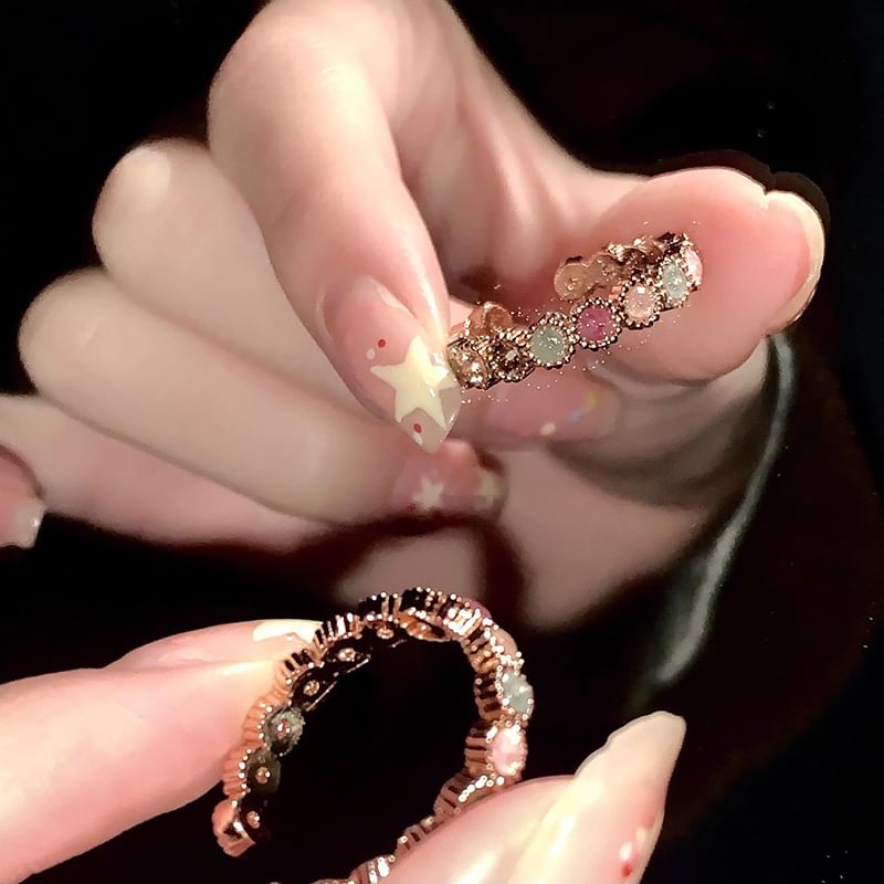 Gemstone Open Faux Ring