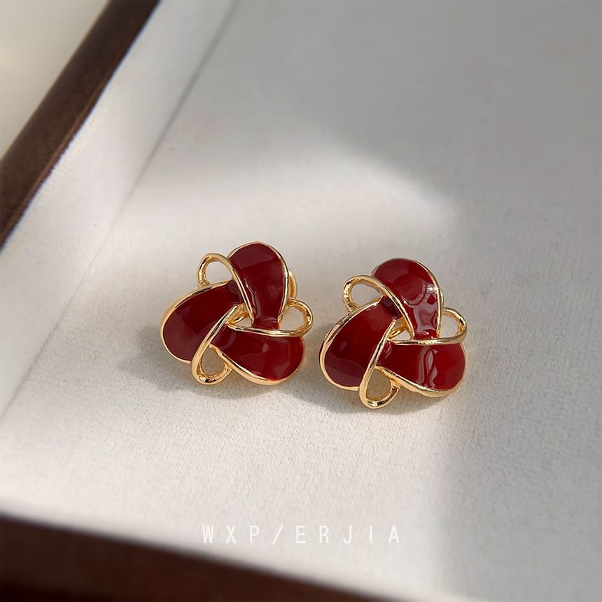 Earring Geometric Clip-On Glaze