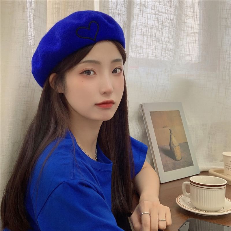 Heart Beret Embroidery