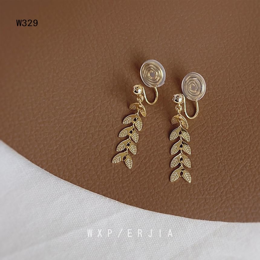 Leaf Alloy Dangle Earring