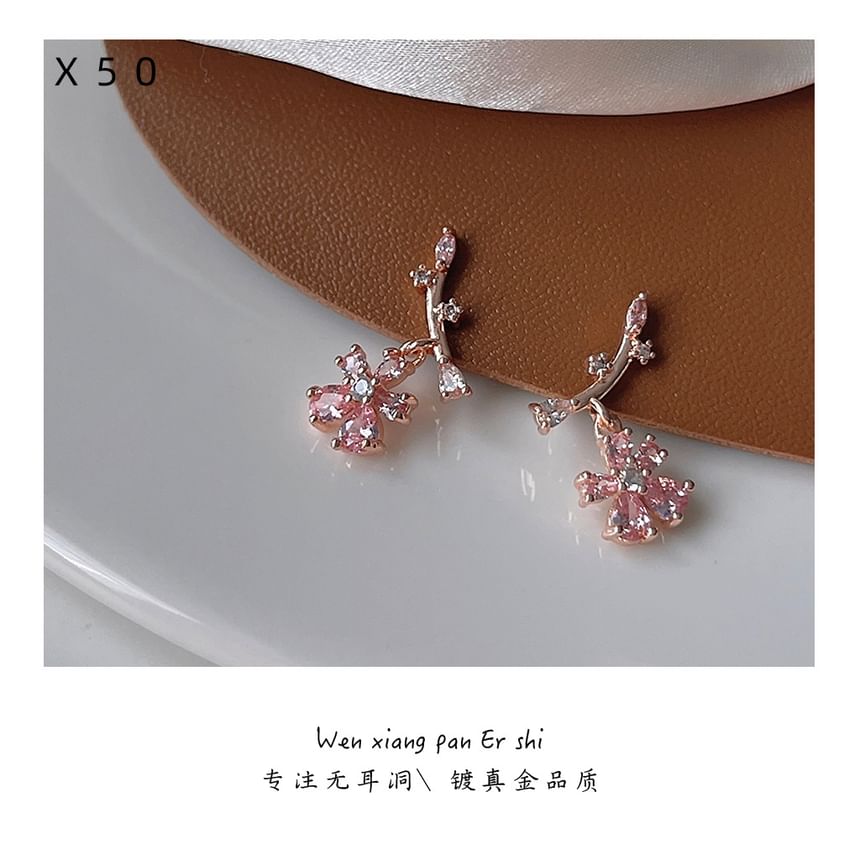 Alloy Cuff Rhinestone Floral Ear