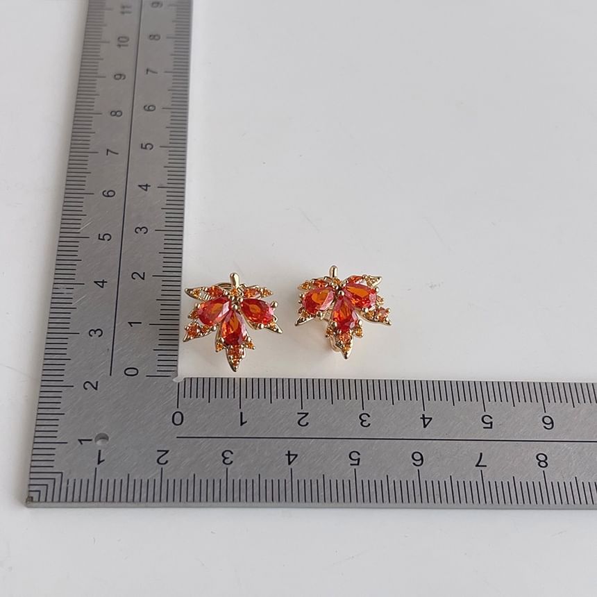 Alloy Leaf Cuff Rhinestone Ear