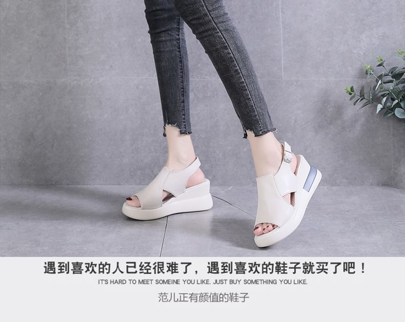 Wedge Platform Slingback Sandals